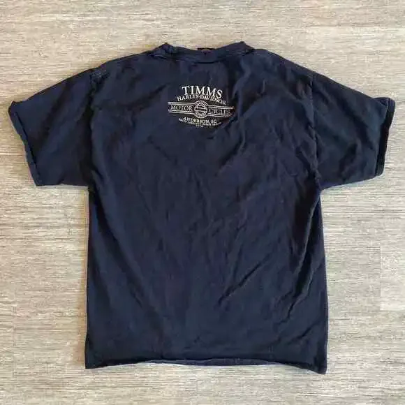 Harley Davidson Motorcycle Skull T-Shirt Tim’s Anderson, SC Black Size Large - Picture 4 of 4